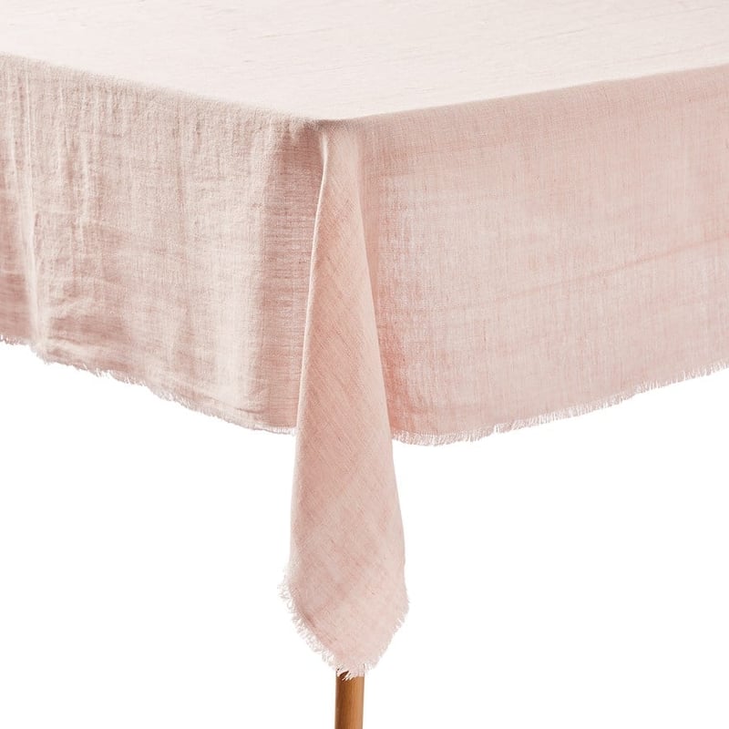 Malmo Nude Pink Linen Tablecloth