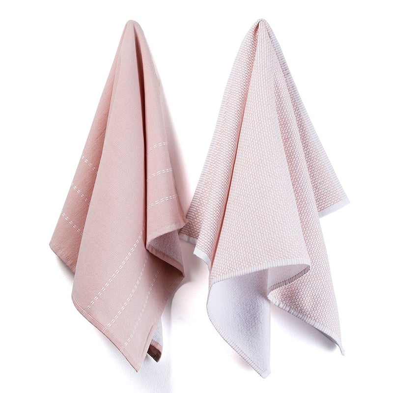 Tokyo Tea Towels Pale Blush Pack of 2