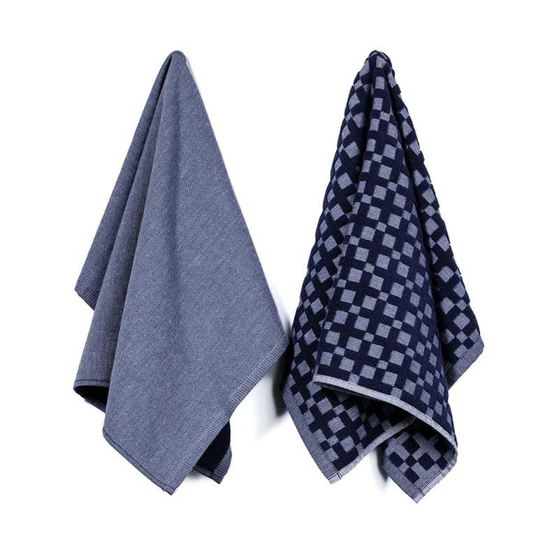 Tile Tea Towels Navy