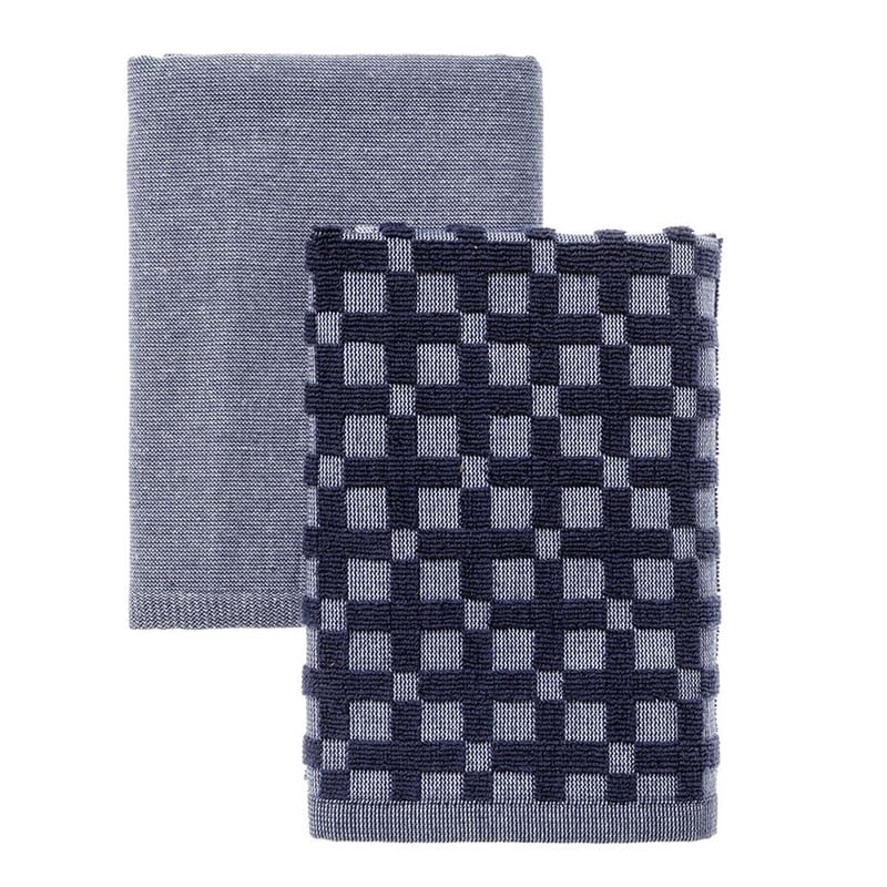 Tile Tea Towels Navy