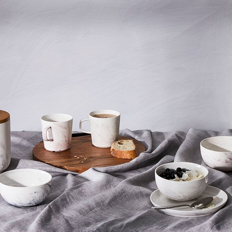 Marle Marble Canister White