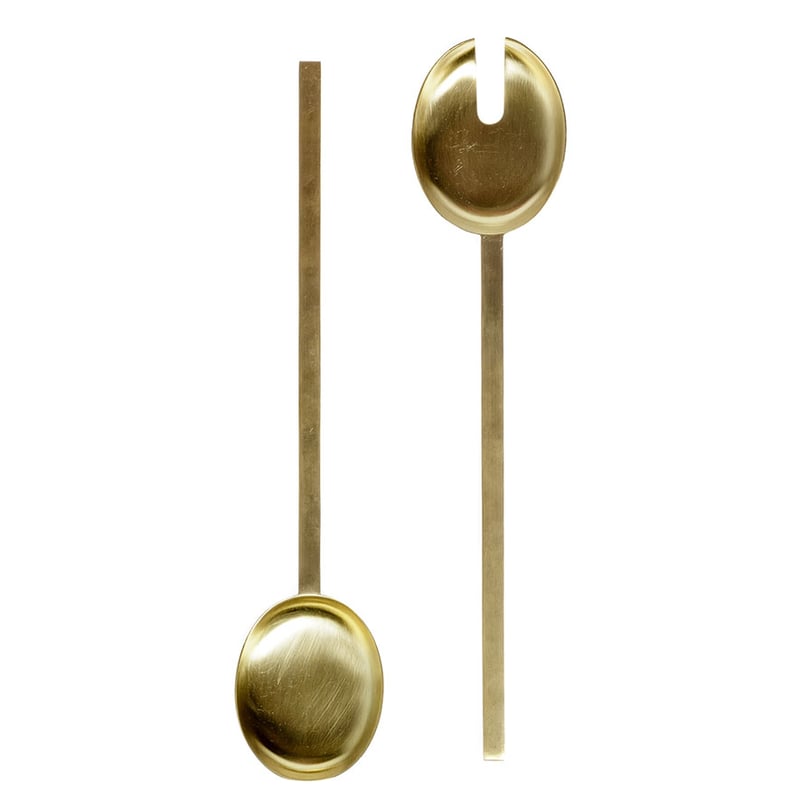 Luna Salad Servers Brass 