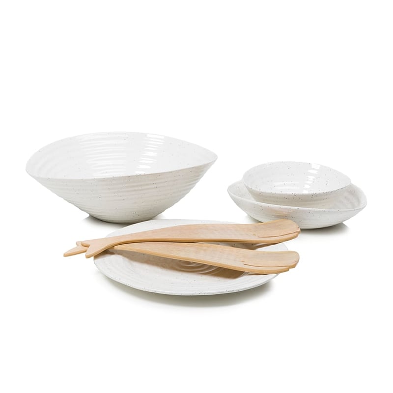 Ripple Salad Servers Cream