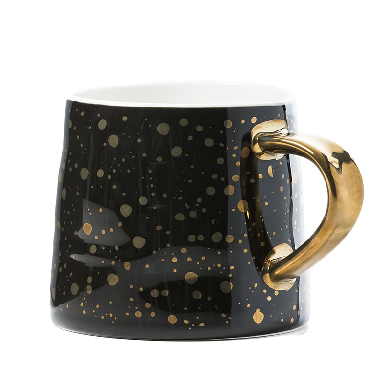 Gold Fleck Mug Black 