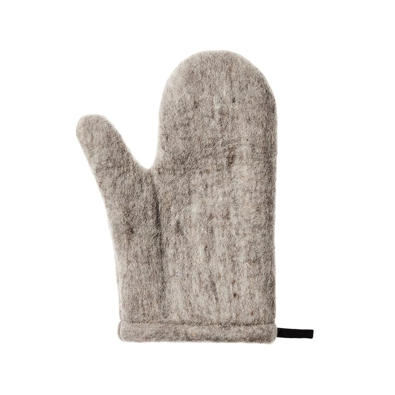 Nepalese Wool Glove Light Grey & Pink