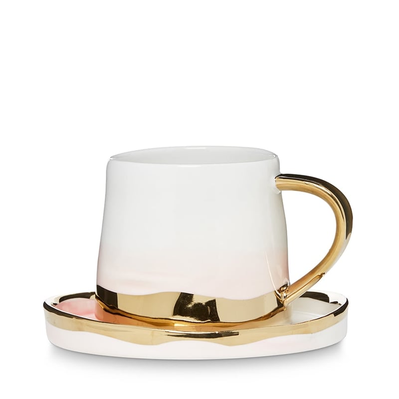 Gold Rim Collection Cup & Saucer Pink & Gold 