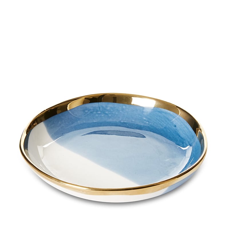 Gold Rim Collection Plate Blue & Gold 