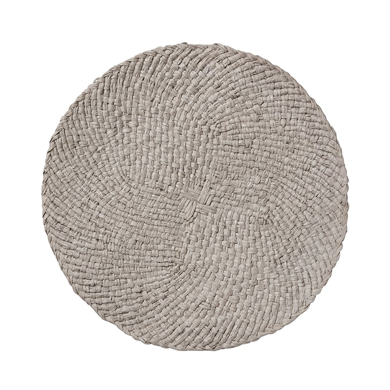 Woven Circle Placemats Pack of 2 Grey