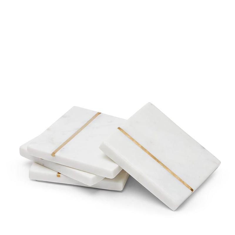 White Pack of 4 Marble Coasters