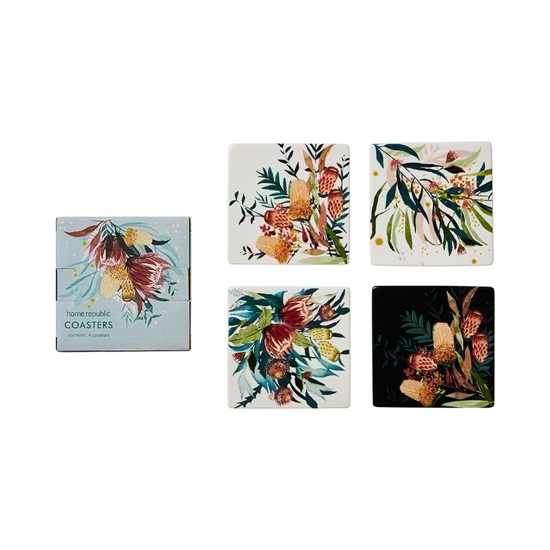 Protea Botanical Collection Coasters Pack of 4 