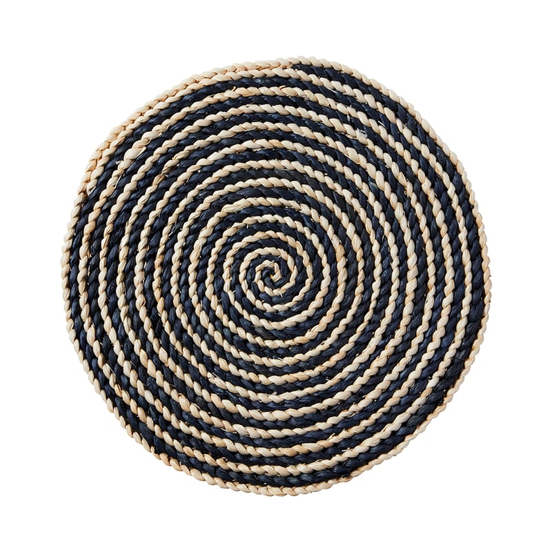 Summer Navy & Natural Plait Placemats Pack of 2