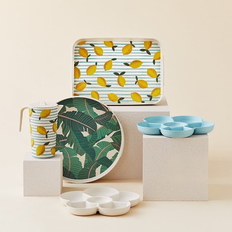 Summer Loving Natural Bamboo Servingware Collection Chip & Dip