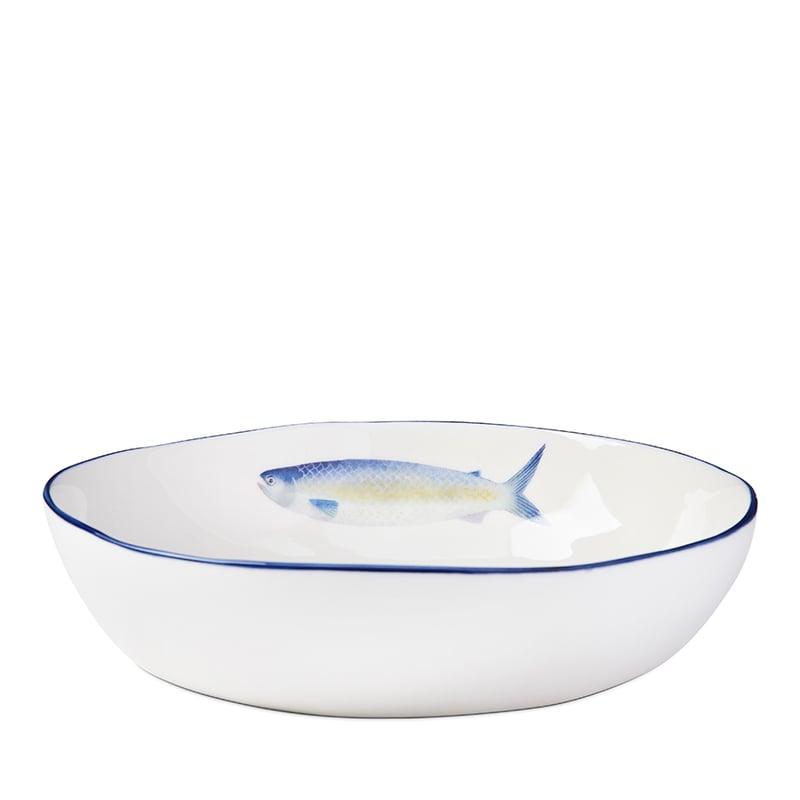 Pesce Servingware Blue Fish Dinner Bowl