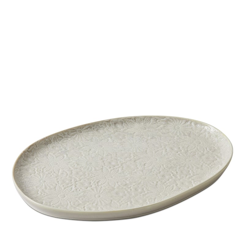 Wild Flower Servingware Off White Large Platter