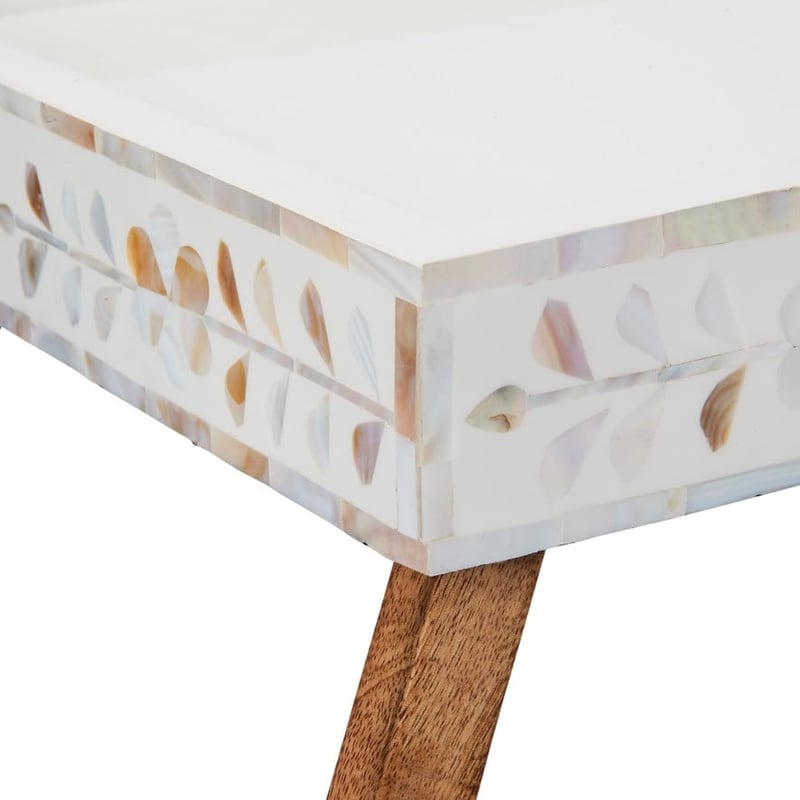 Priya White & Natural Breakfast Tray