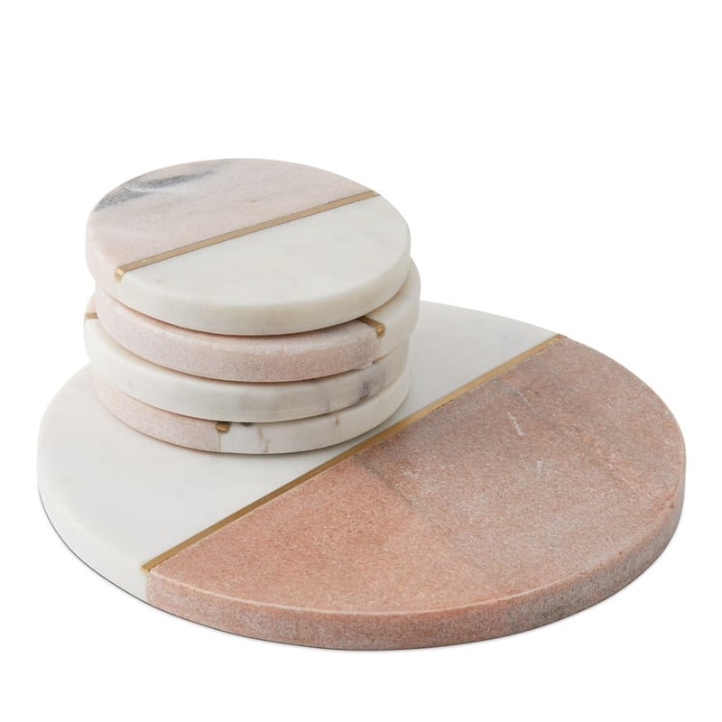 Prato Marble Pink & White Set of 4 Coasters