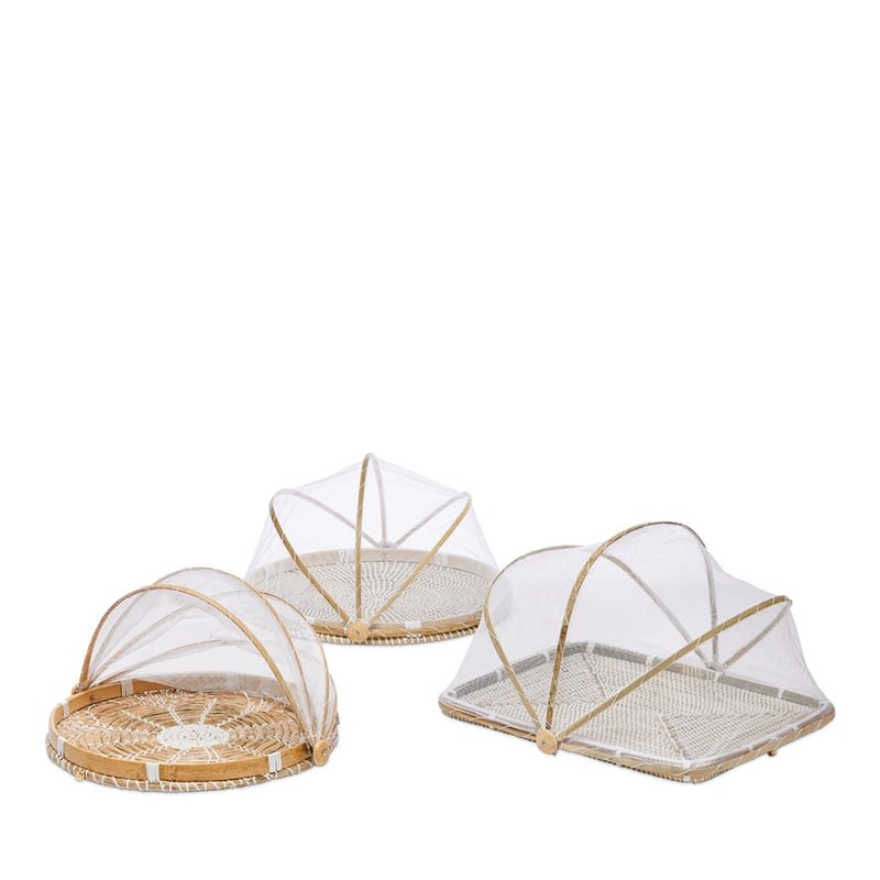 Aparri Outdoor White & Natural Flower Food Cover 