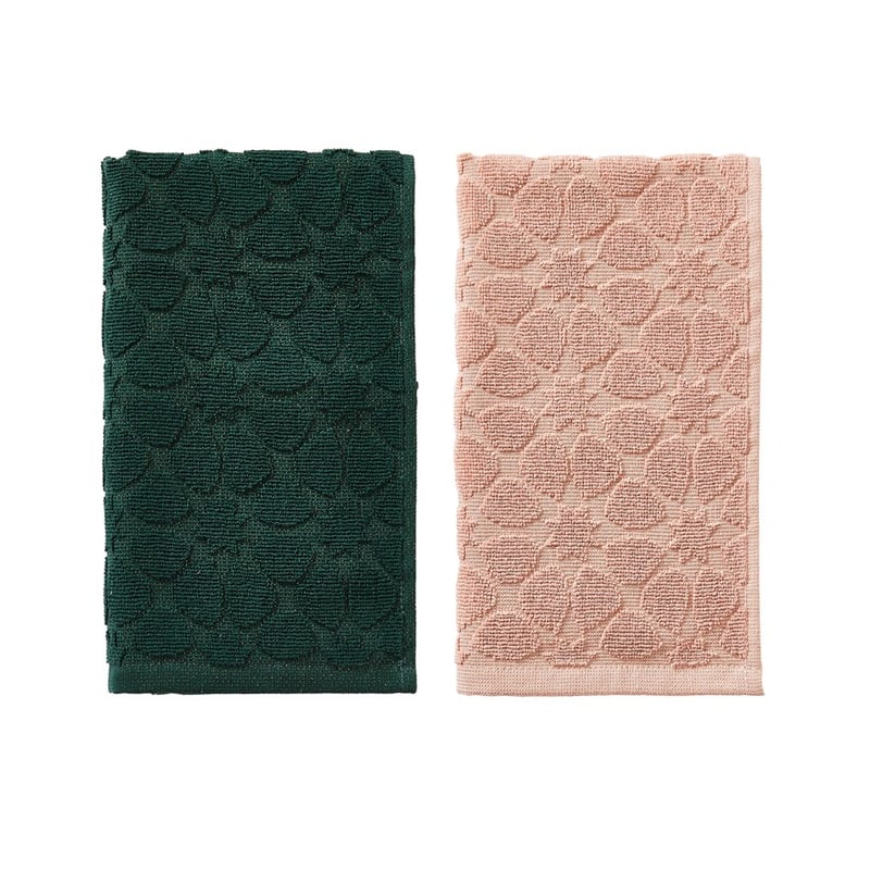 Lyra Tea Towel Blush & Forest 2 Pack