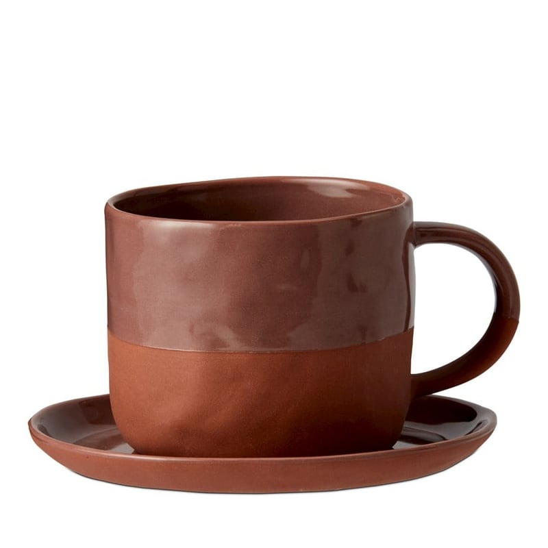 Berlin Collection Rust Mug & Saucer 