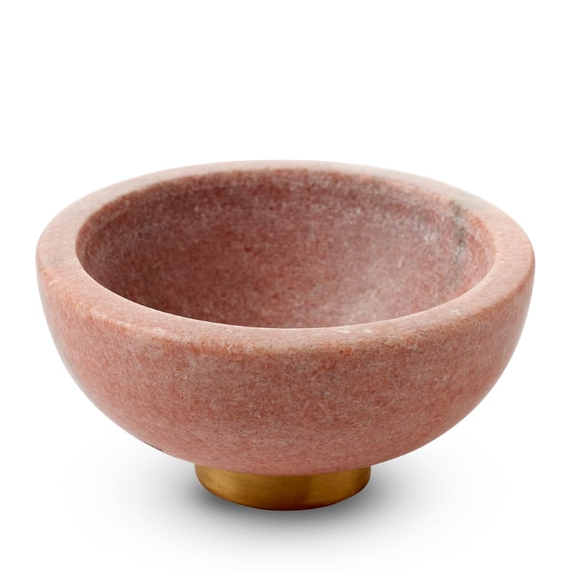 Salerno Marble Pink & Gold Salt Dish