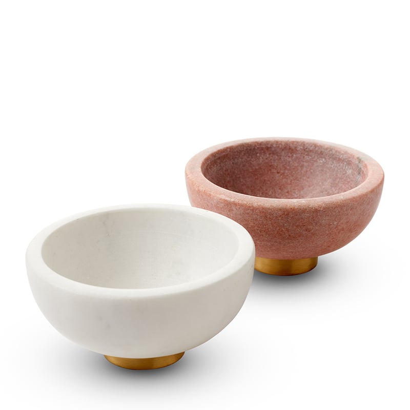 Salerno Marble Pink & Gold Salt Dish