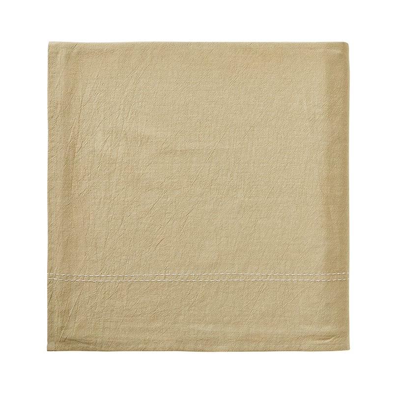 Stonewashed Cotton Soft Khaki Tablecloth