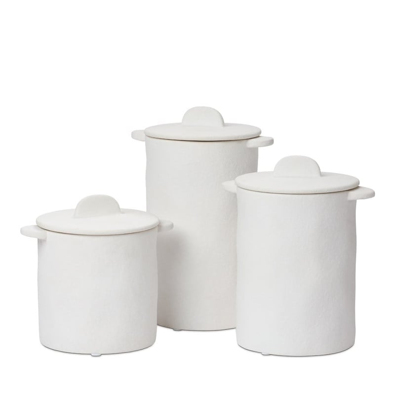 Amphora White Decorative Canister