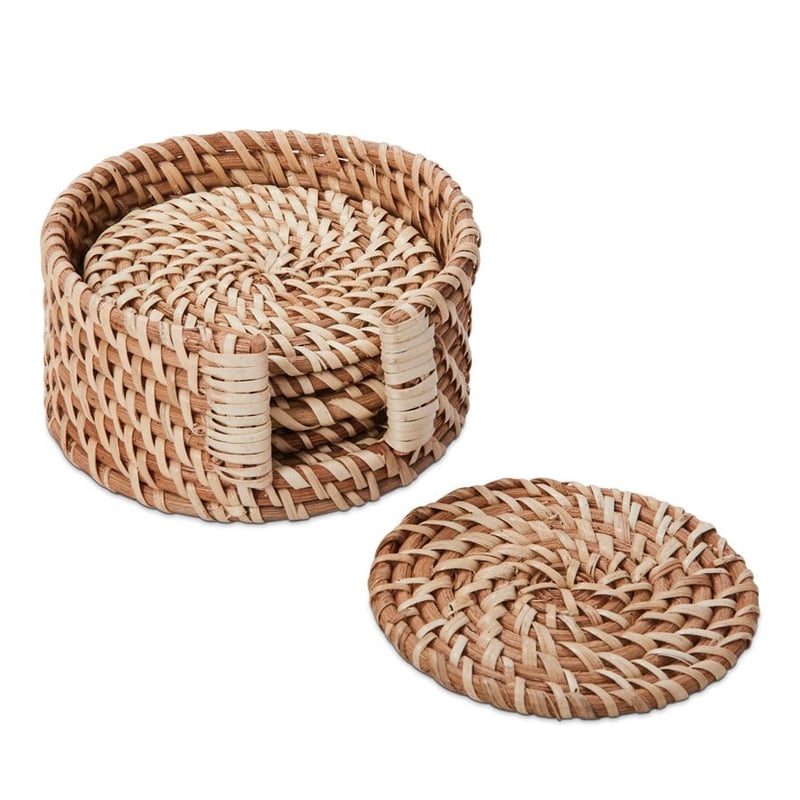 Seville Rattan Natural Coasters Set of 6
