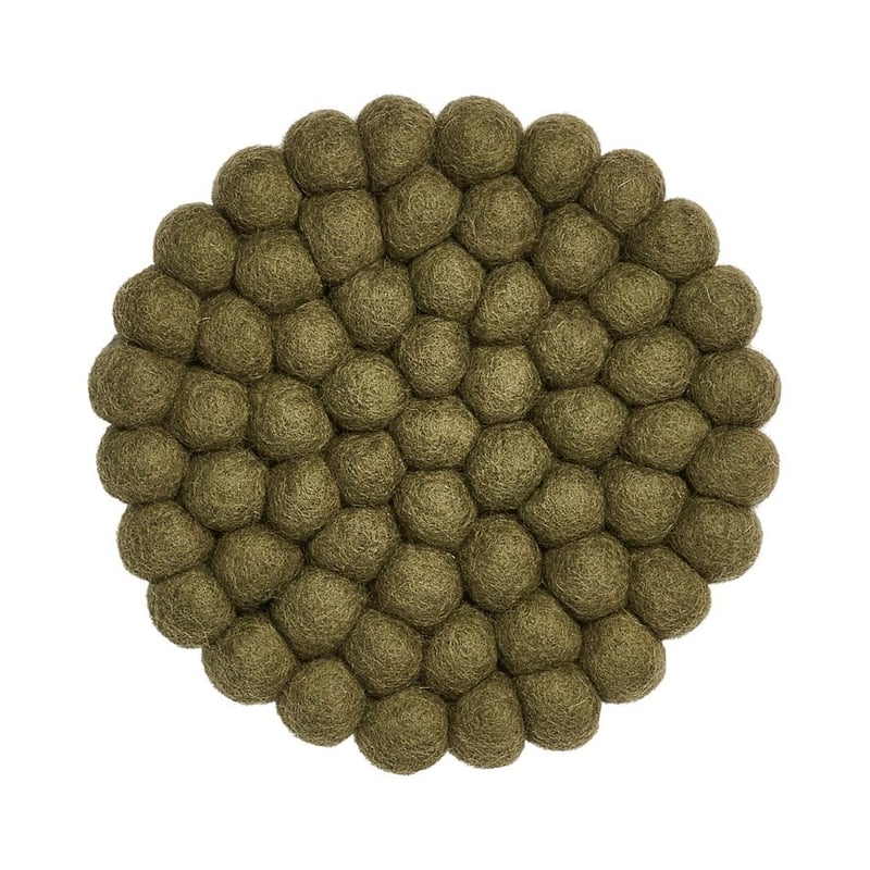 Kumari Wool Collection Green Ball Trivet