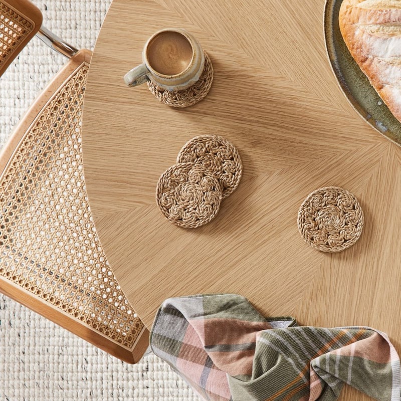 Lisbon Collection Dark Natural Coasters Pack of 4