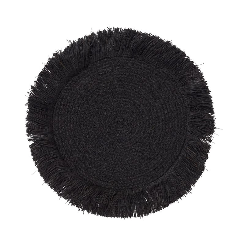 Modena Black Fringe Placemat