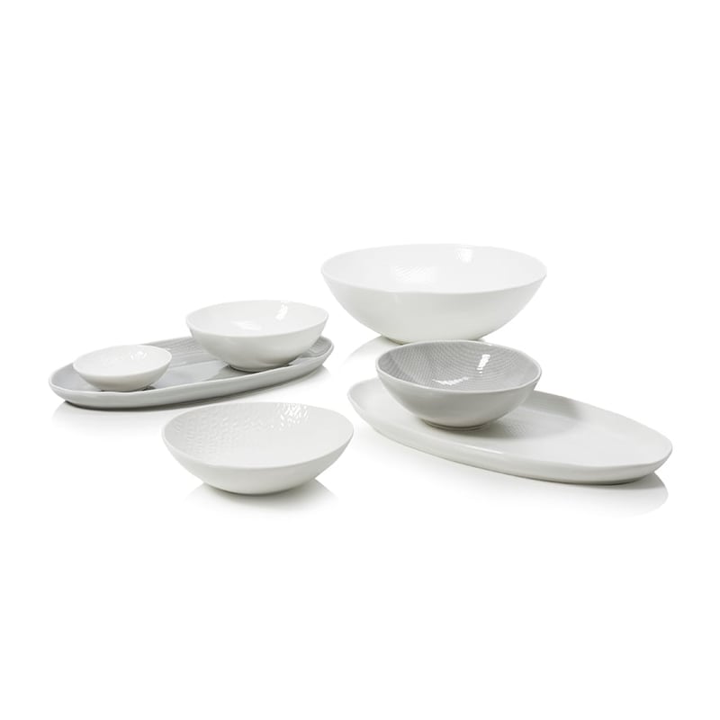 Wendi Collection Bowls White Arrow 