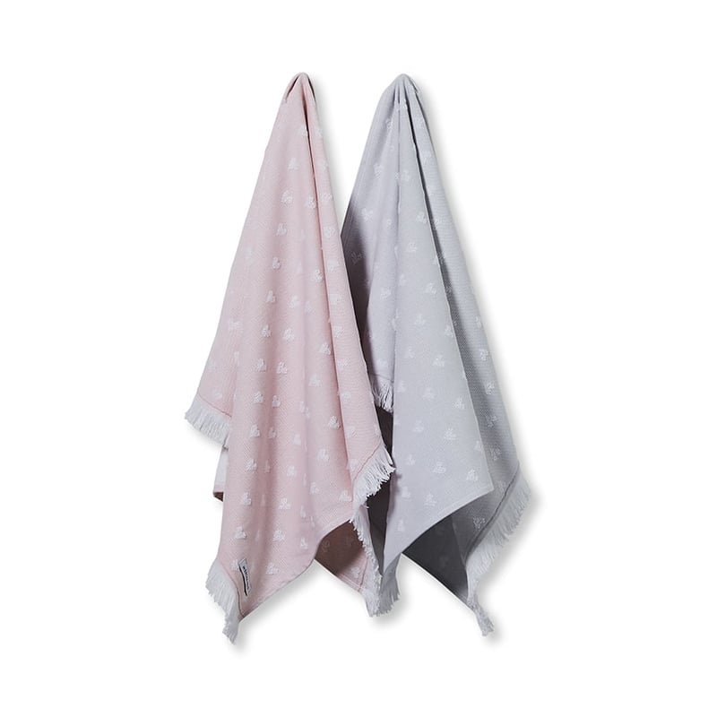 Love Tea Towels Pack of 2 Rose