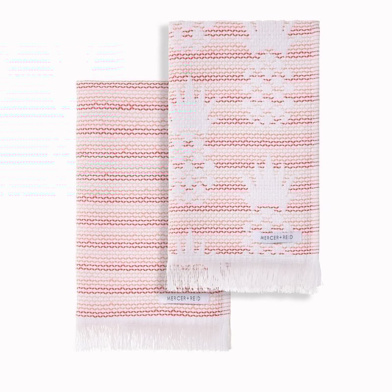 Pineapple Pack of 2 Pink Tea Towels