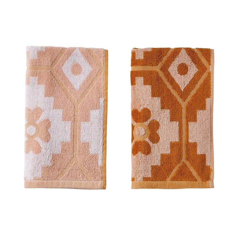 Penelope Pink & Mustard Tea Towel 2 Pack