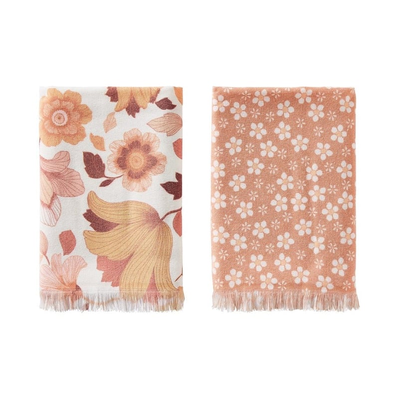 Wandering Folk Dawn Floral Daisy Tea Towel 2 Pack