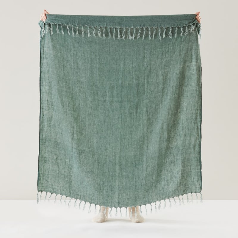Malmo Soft Pine Linen Throw