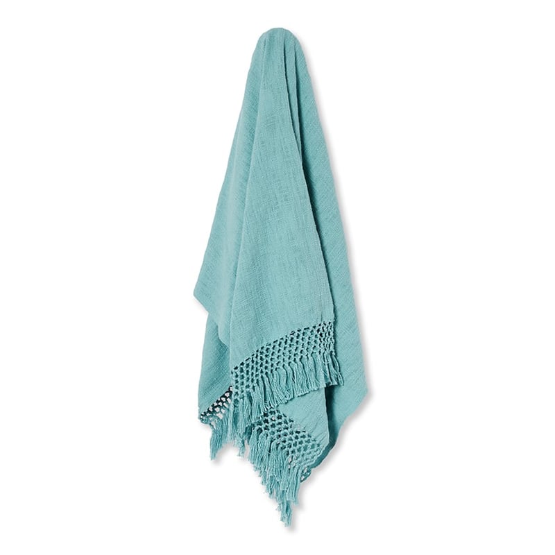 Macrame Mint Knot Throw