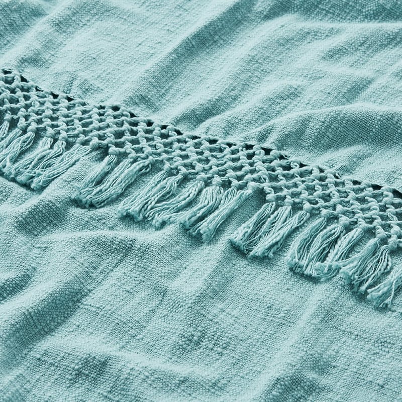 Macrame Mint Knot Throw