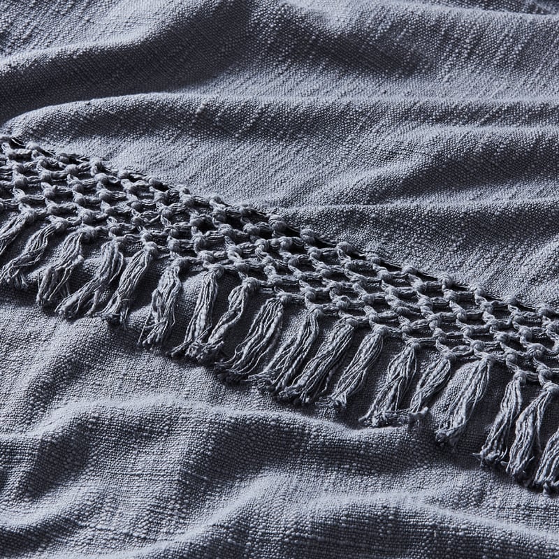 Macrame Slate Knot Throw