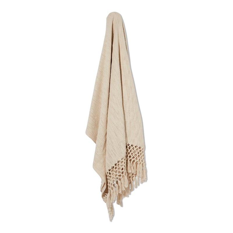 Macrame Natural Knot Throw