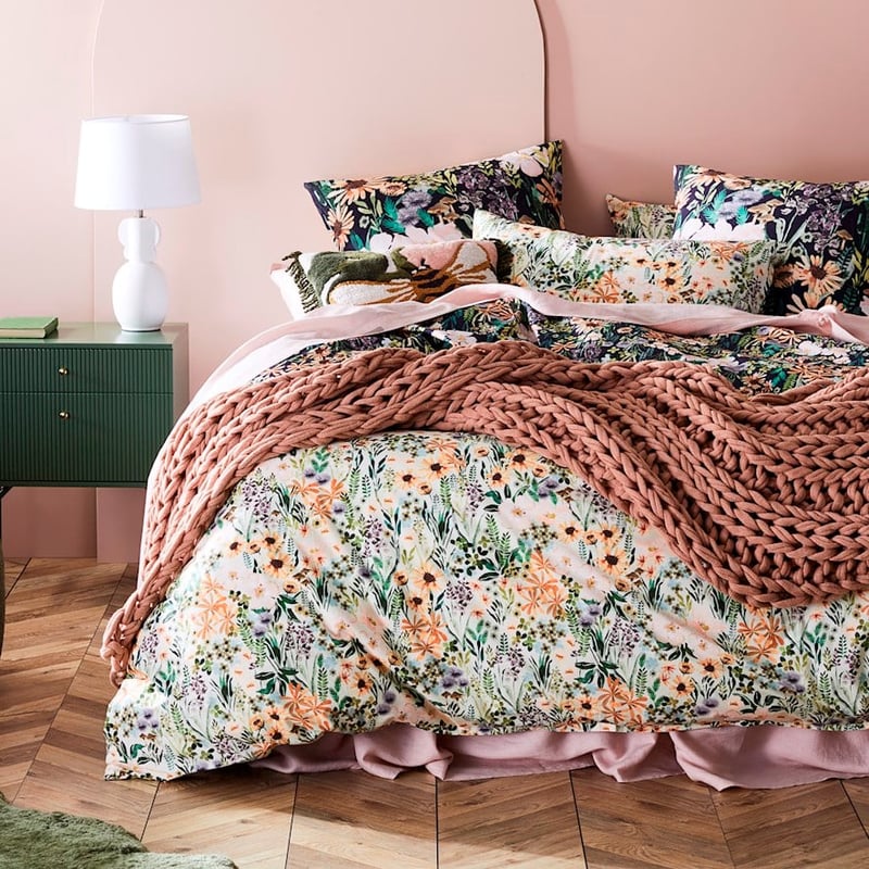 Newport Pink Salt Chunky Knit Throw