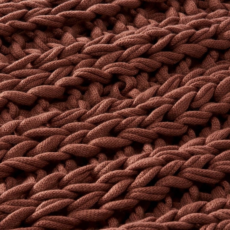 Newport Nutmeg Chunky Knit Throw