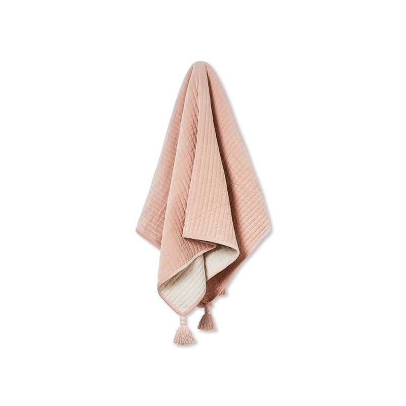 Colmar Blush Velvet Throw