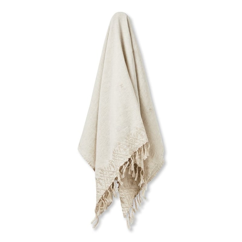 Madaya Natural Linen Throw