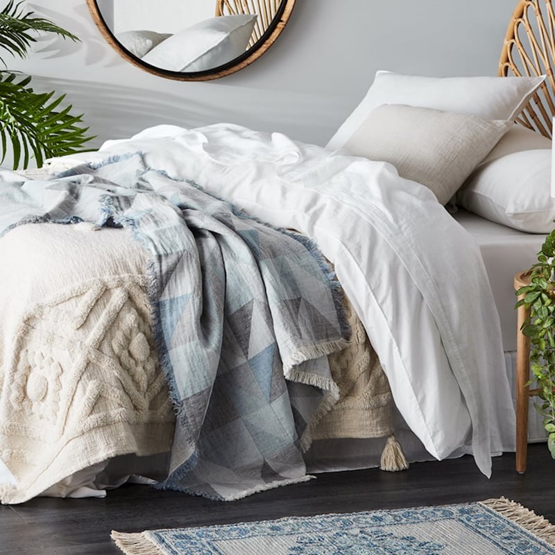 European Villa Navy Throw