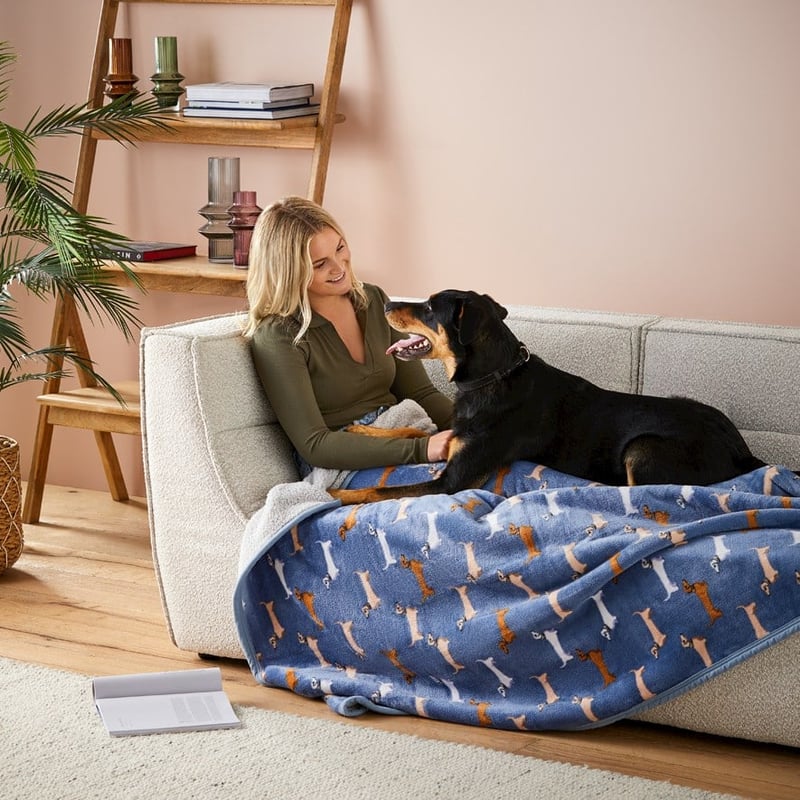 Sherpa Dachshund Blanket