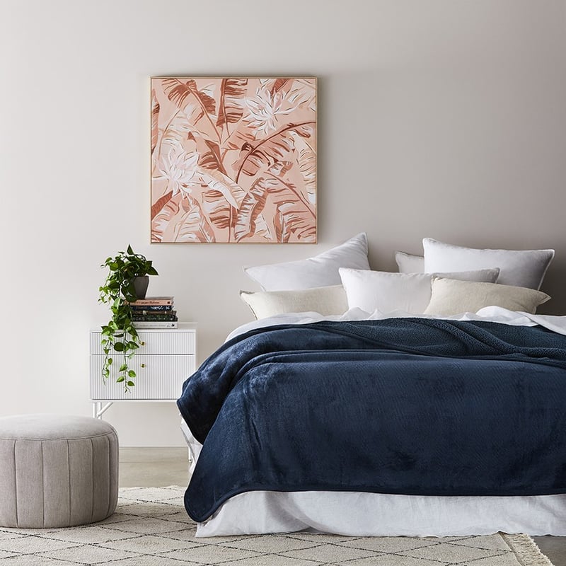 Sherpa Navy Blanket 