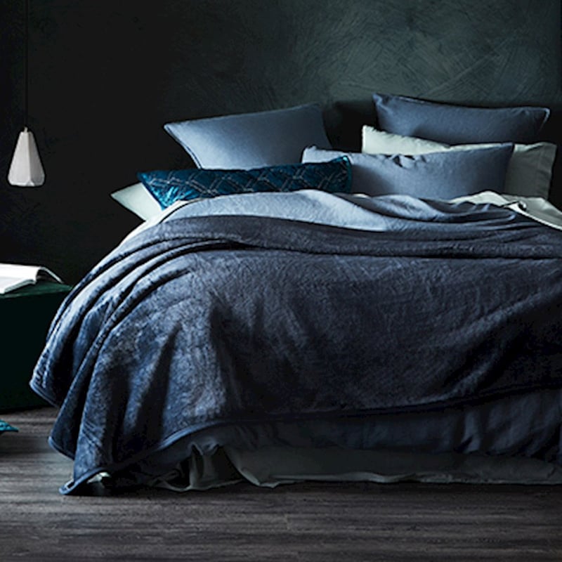 Sherpa Navy Blanket 