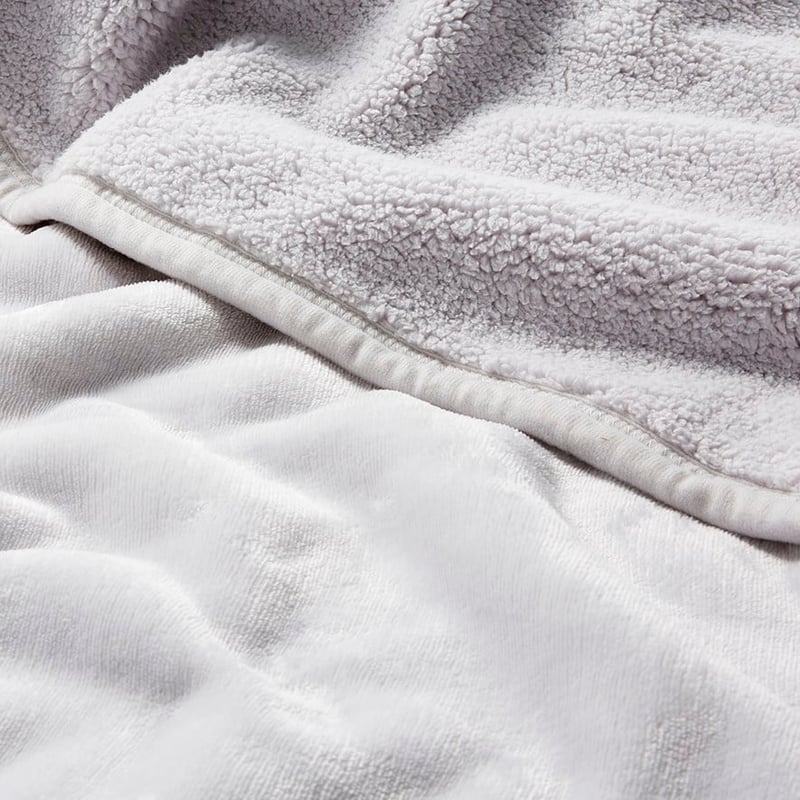 Sherpa Silver Blanket 